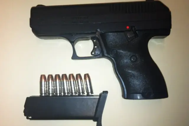 The gun and ammunition retrieved at the scene